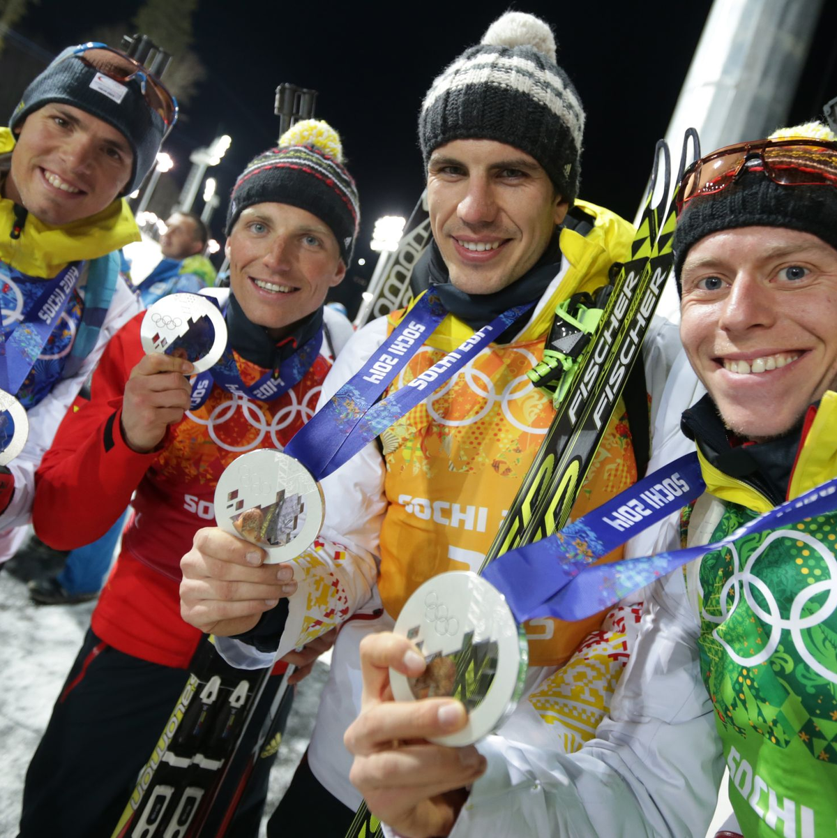 Nachträglich Olympiasieger: Die deutsche Biathlon-Staffel von 2014. - Foto: Kay Nietfeld/dpa