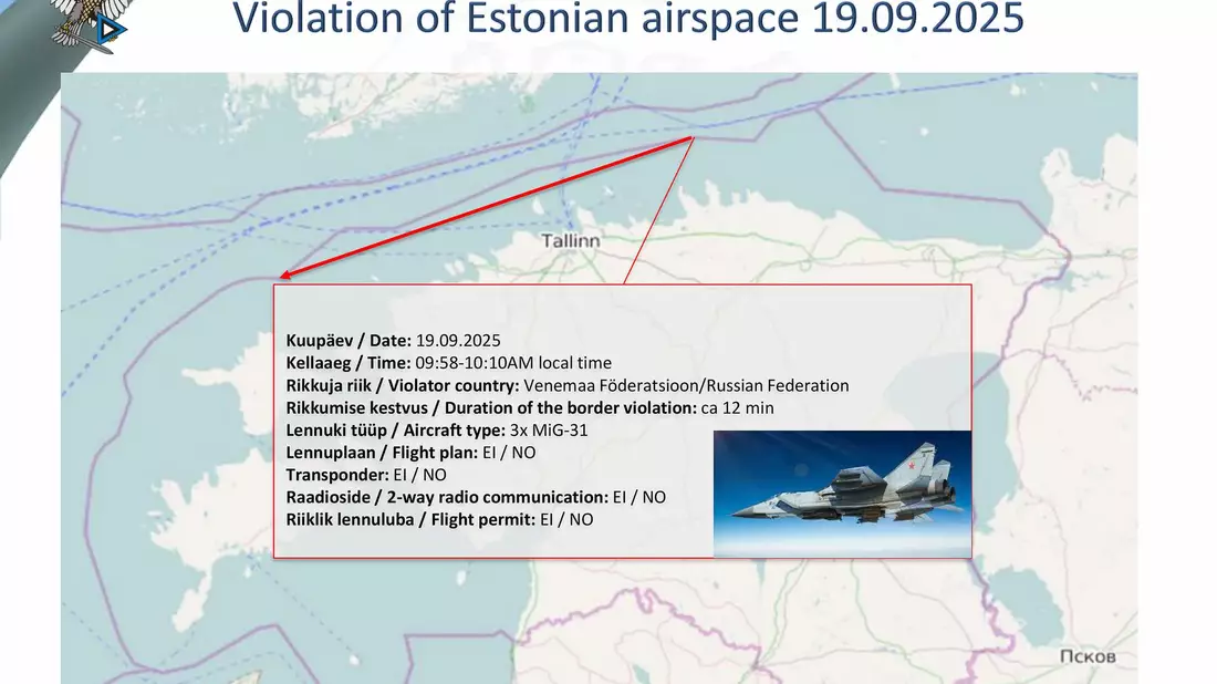 Aus Sicht Estlands steht fest, dass russische Jets am vergangenen Freitag den estnischen Luftraum verletzten. (Handout Archiv) - Bild: Rasmus Jürilo/Estnisches Verteidigungsministerium/dpa