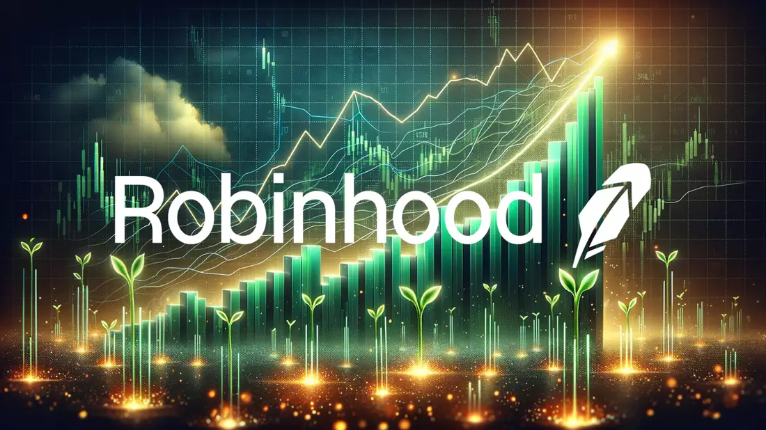 Robinhood Shares Surge Toward Record High on Index Inclusion News Illustration mit AI erstellt übermittelt durch boerse-global.de