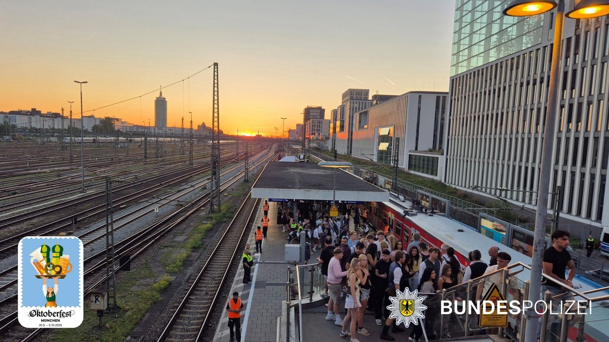 Bundespolizeidirektion München: Bundespolizei: Erst ruhig, dann gefordert - Oktoberfestauftakt im Bahnbereich 