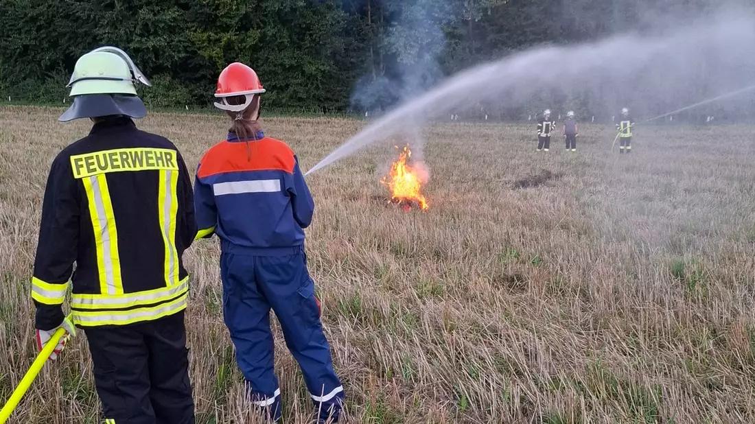 FW-AR: Gemeinsame Übung zur Vegetationsbrandbekämpfung in Wennigloh - Bild: presseportal.de