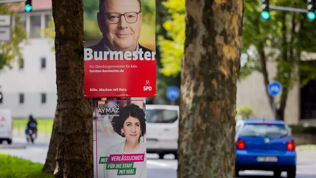 Berivan Aymaz (Grüne) und Torsten Burmester (SPD) sind in der Stichwahl um das Oberbürgermeisteramt in Köln. (Archivbild) - Bild: Rolf Vennenbernd/dpa