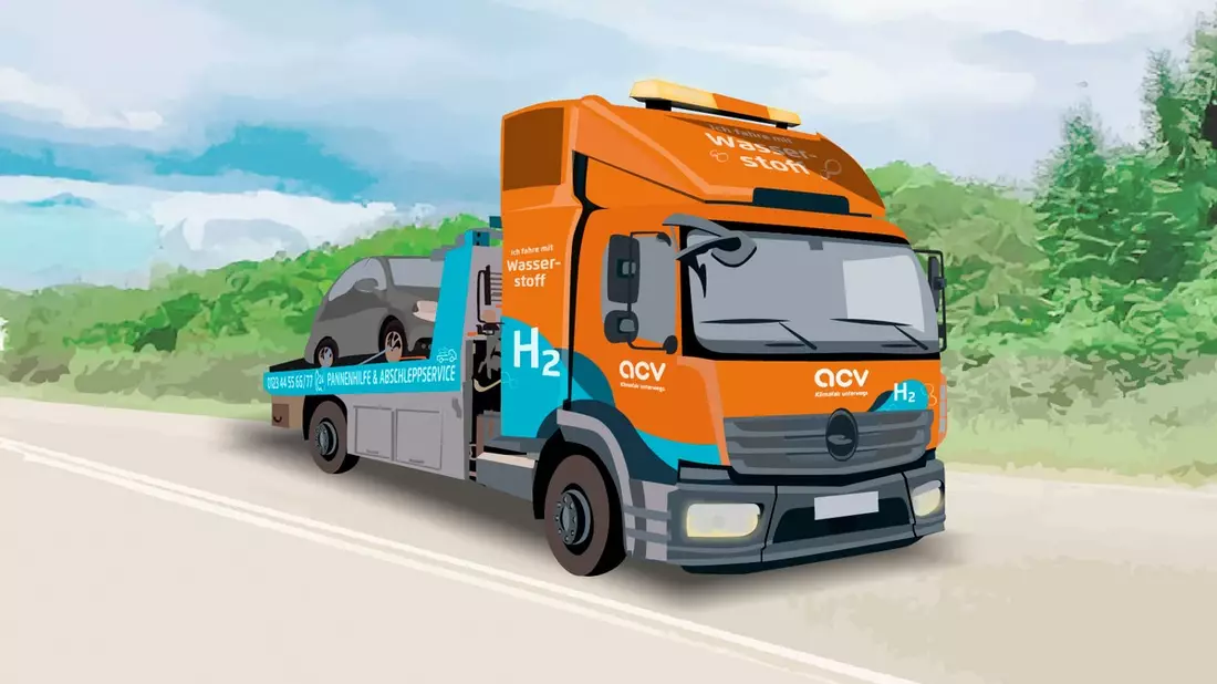 Klimafair unterwegs: ACV bringt 2026 Deutschlands ersten Wasserstoff-Abschleppwagen auf die Straße - Bild: presseportal.de