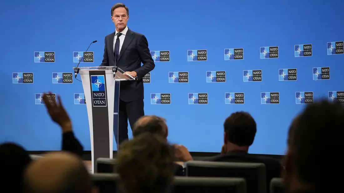 Nato-Generalsekretär Mark Rutte machte klar, dass die Nato  - wenn notwendig - auch ein Flugzeug abschießen werde. - Bild: Virginia Mayo/AP/dpa