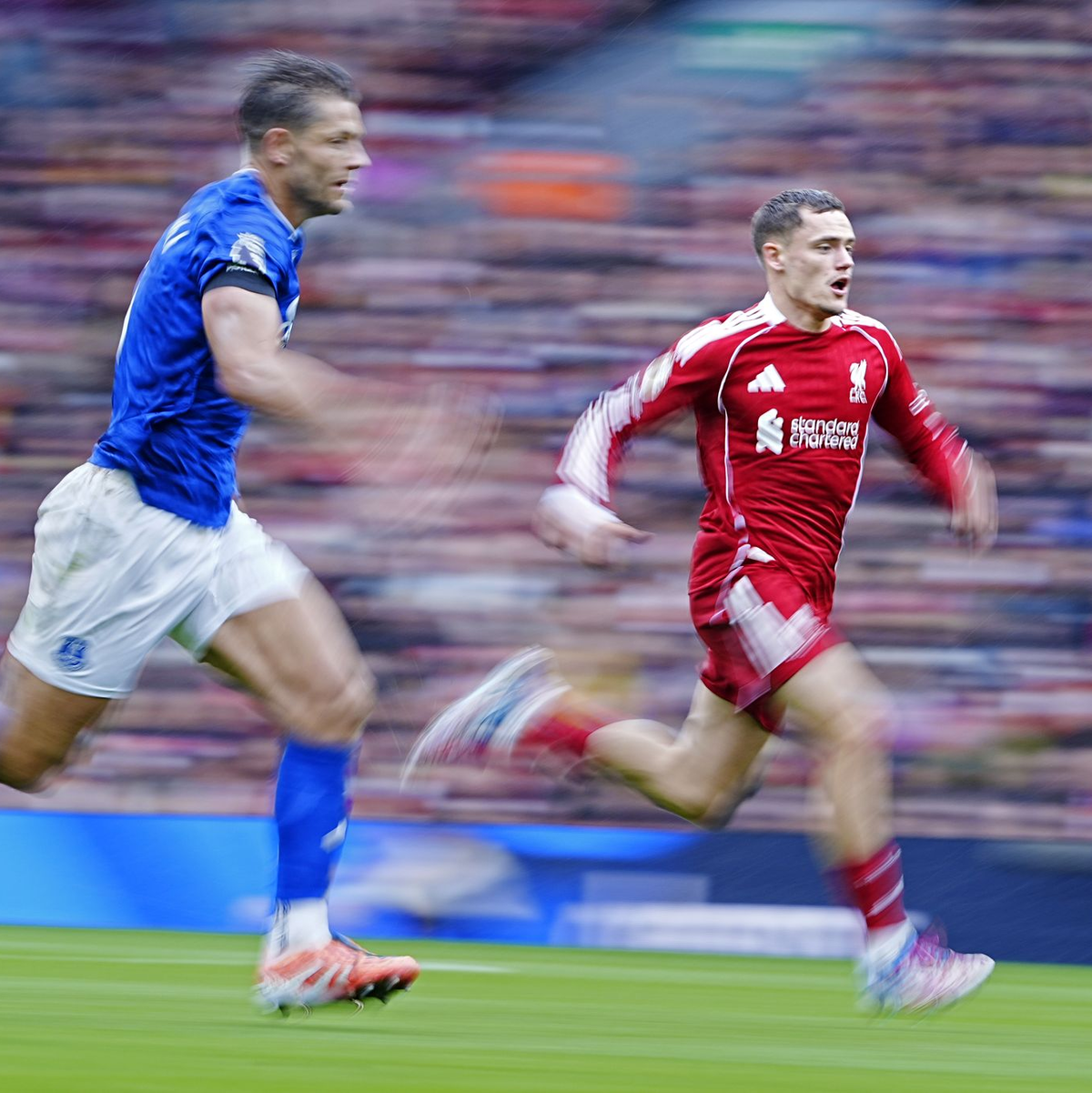 Bei Liverpool 2:1-Sieg gegen den FC Everton wurde Florian Wirtz erst nach einer Stunde eingewechselt. - Foto: Peter Byrne/PA Wire/dpa