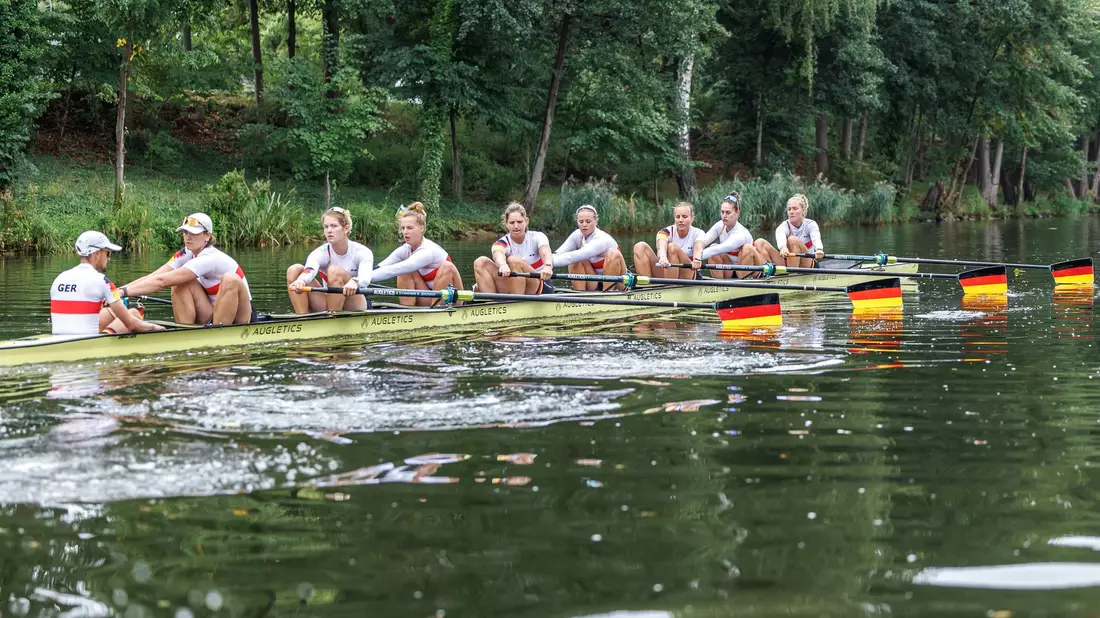Der Deutschland-Achter der Frauen steht im Finale bei der WM in Shanghai. (Archivbild) - Bild: Andreas Gora/dpa