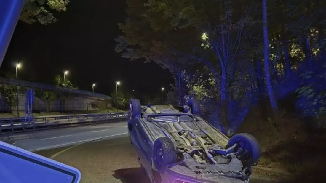 POL-KI: 250925.1 Kiel: Auto überschlägt sich nach Trunkenheitsfahrt - Bild: presseportal.de