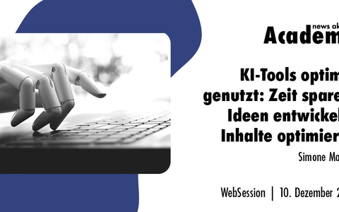 KI-Tools optimal genutzt: Zeit sparen, Ideen entwickeln, Inhalte optimieren / Ein Webinar der news aktuell Academy - Foto: presseportal.de