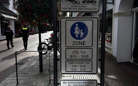 POL-EL: Lingen - Radfahren in der Lingener Innenstadt - Polizei kontrolliert und appelliert - Foto: presseportal.de