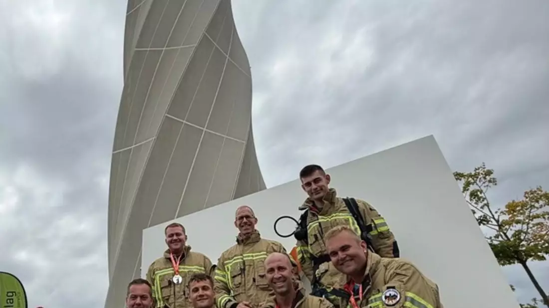 FW Konstanz: FW Konstanz sichert sich Platz 3 beim Towerrun in Rottweil - Bild: presseportal.de