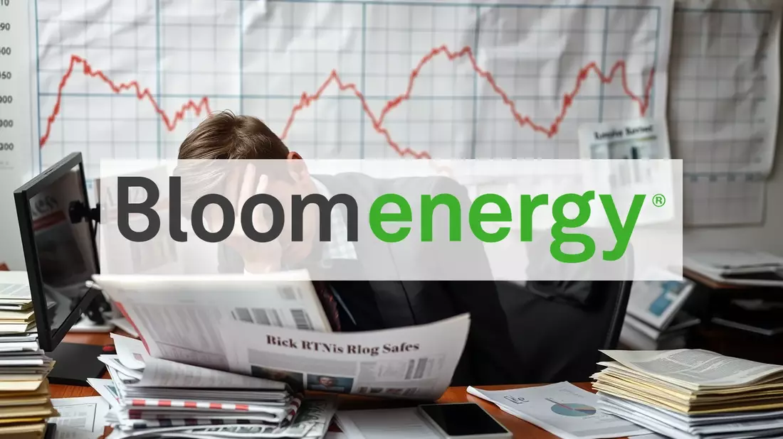 Bloom Energy Shares Face Steep Decline Amid Analyst Downgrade Illustration mit AI erstellt übermittelt durch boerse-global.de