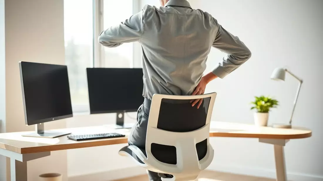 Rückenschmerzen Office: 5-Minuten-Übungen gegen den Büro-Blues Illustration mit AI erstellt übermittelt durch boerse-global.de