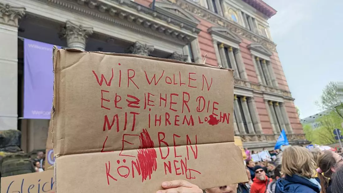 Demo von Kita-Beschäftigten (Archiv) - Bild: über dts Nachrichtenagentur