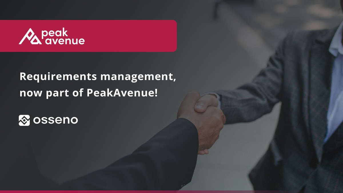 PeakAvenue übernimmt OSSENO Software GmbH / Erweiterung des Produktportfolios um Requirements- und Traceability-Management - Foto: presseportal.de