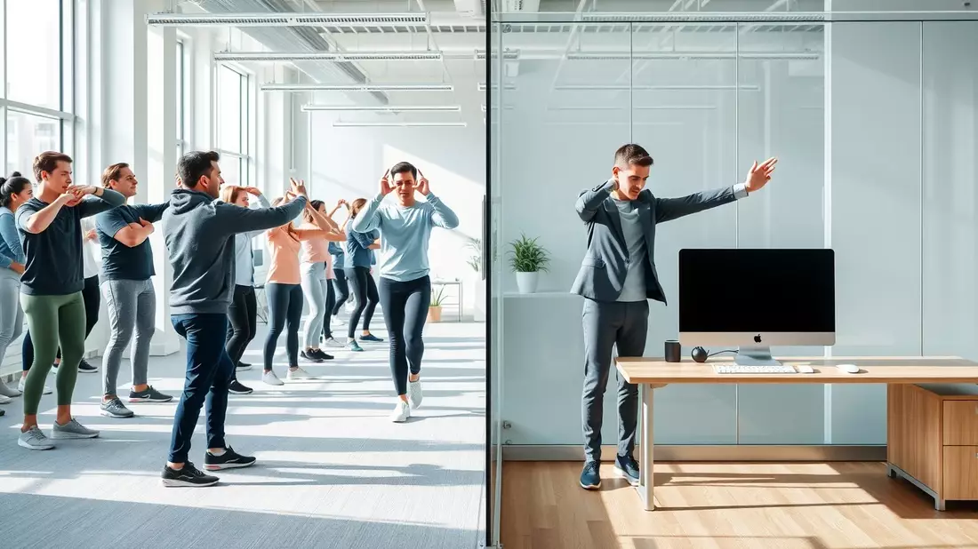Betriebliches Gesundheitsmanagement: Deutsche Unternehmen setzen auf KI-gesteuerte Fitness Illustration mit AI erstellt übermittelt durch boerse-global.de