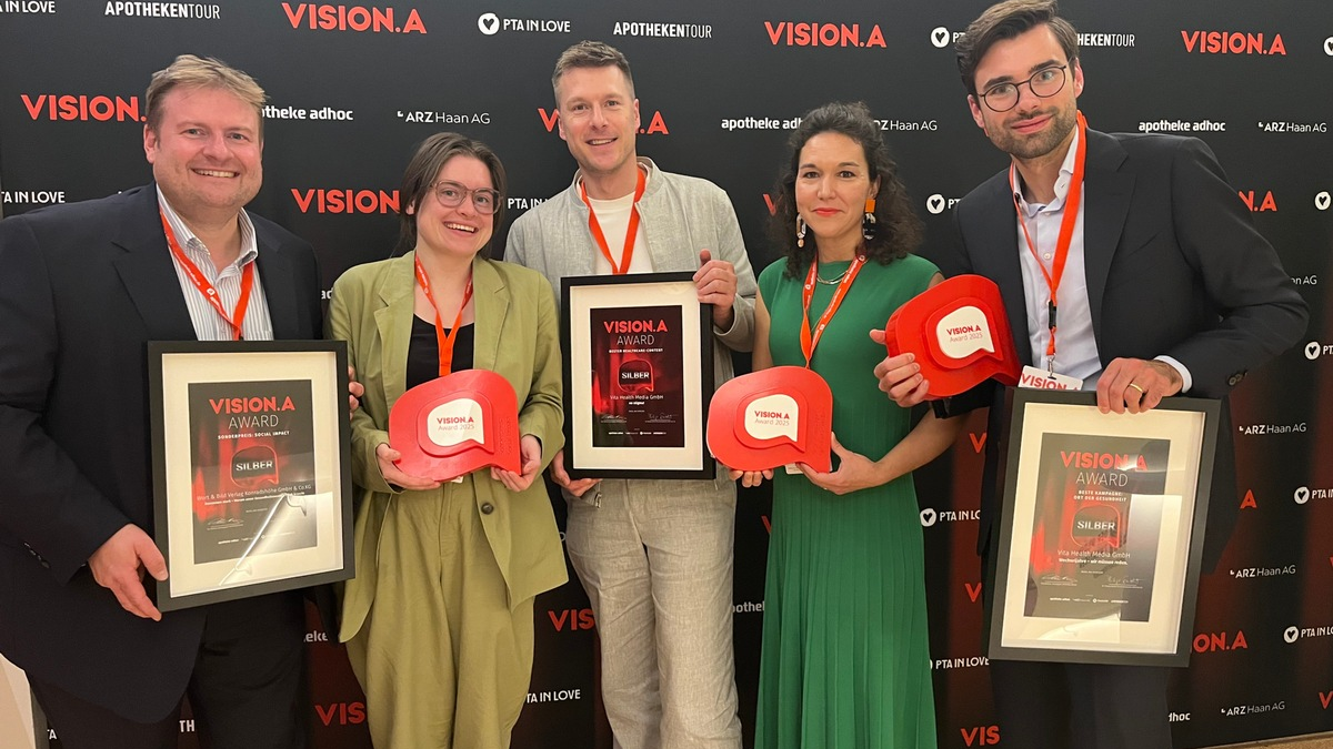 Silberregen für die Wort & Bild Verlagsgruppe bei den Vision.A Awards 2025 - Foto: presseportal.de