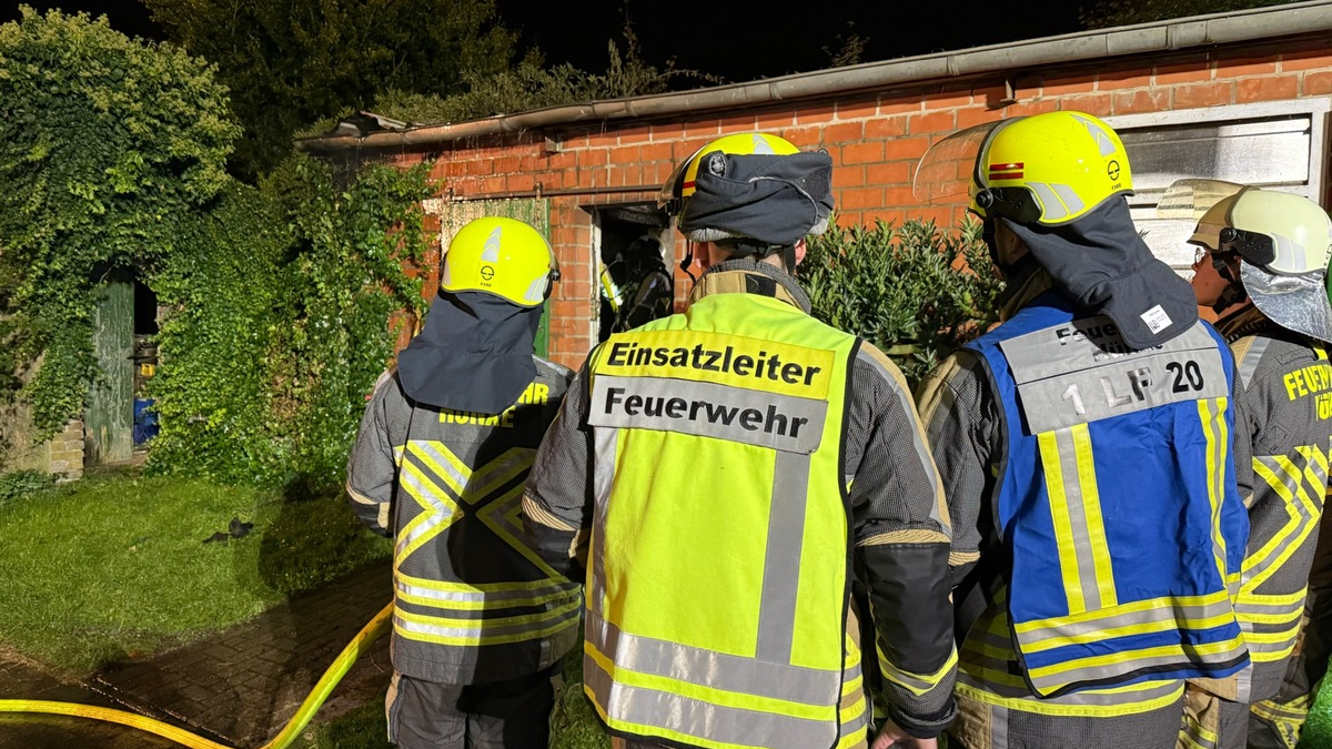 FW Hünxe: Brand in Pferdestall, Tiere gerettet - Foto: presseportal.de