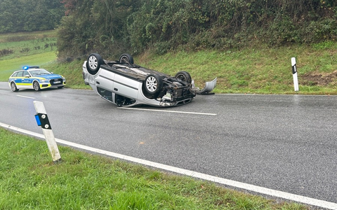 POL-PIROK: Wildunfall mit überschlagenem PKW - Foto: presseportal.de