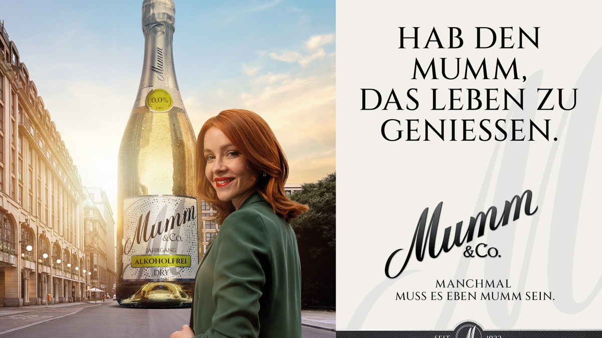 In Mumm steckt Mut: Erste große Kampagne für alkoholfreien Sekt* in Deutschland inspiriert zu selbstbestimmten Genussmomenten - Foto: presseportal.de