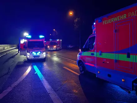 FW-ROW: Kleintransporter mit Gefahrstoffen explodiert auf Autobahn - Foto: presseportal.de