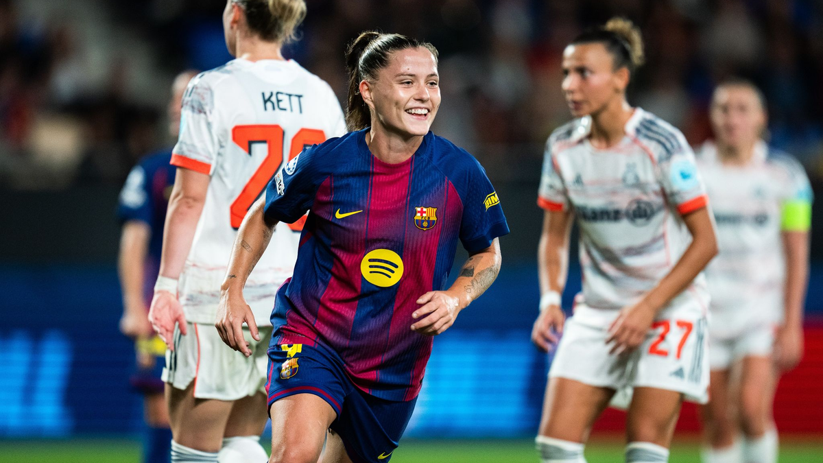 Ewa Pajor (l.) und Claudia Pina - beide mit Doppelpack gegen die Bayern - Foto: Joan Gosa/XinHua/dpa