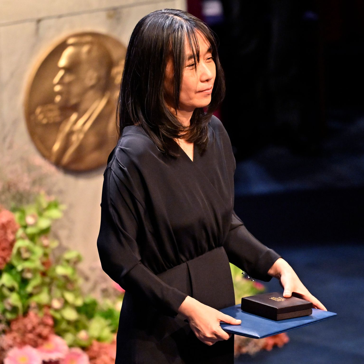 Die Literaturnobelpreisträgerin 2024: Han Kang aus Südkorea. (Archivbild) - Foto: Jonas Ekstroemer/TT News Agency via AP/dpa