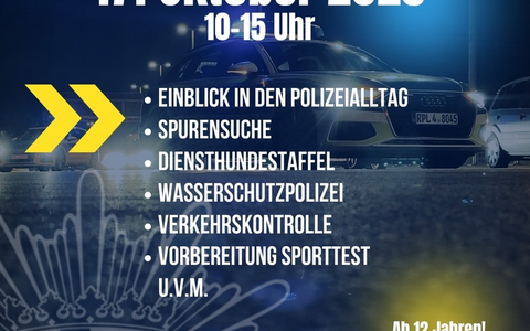 POL-PDMT: Polizeierlebnistag der Polizei St. Goarshausen am 17.10.2025 - Foto: presseportal.de