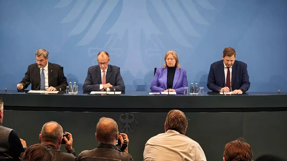 Pressekonferenz nach Koalitionsausschuss am 09.10.2025 - Bild: über dts Nachrichtenagentur