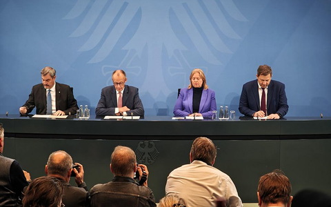Pressekonferenz nach Koalitionsausschuss am 09.10.2025 - Foto: über dts Nachrichtenagentur