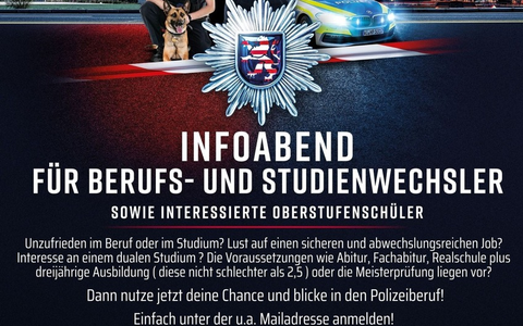 Mittelhessen: Raus aus dem Alltag, rein in den Einsatz - Karriere bei der Polizei durch Quereinstieg oder nach dem Schulabschluss verwirklichen - Foto: presseportal.de