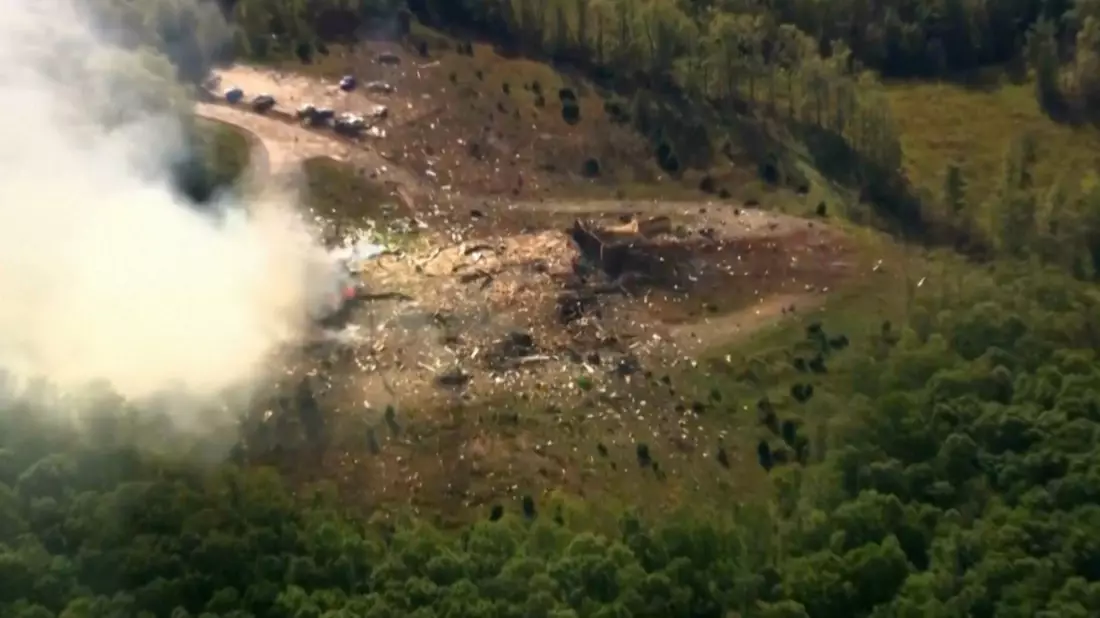 Vom Gebäude war nach der Explosion nichts mehr übrig.  - Bild: Uncredited/WTVF-TV/AP/dpa