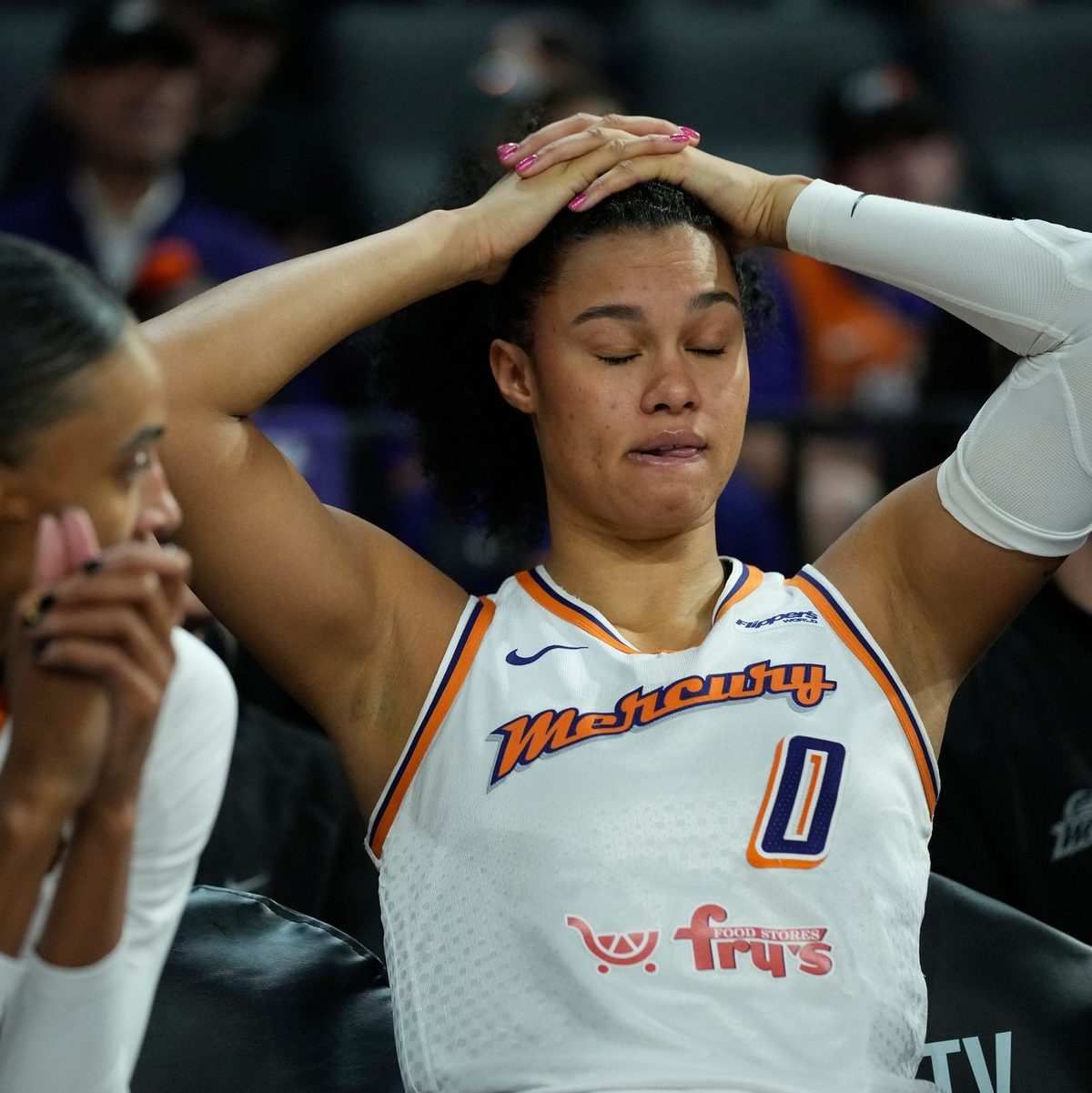 Satou Sabally konnte im vierten Spiel wegen einer Gehirnerschütterung nicht spielen. - Foto: John Locher/AP/dpa