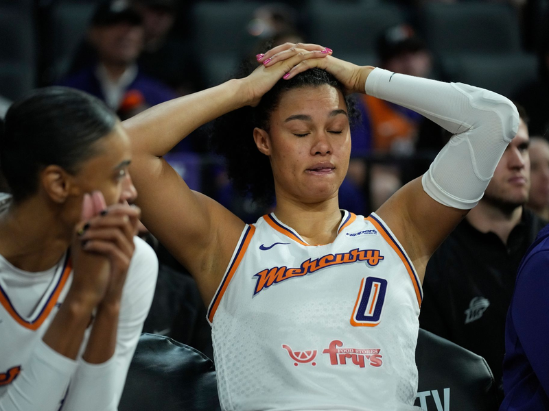 Satou Sabally konnte im vierten Spiel wegen einer Gehirnerschütterung nicht spielen. - Foto: John Locher/AP/dpa