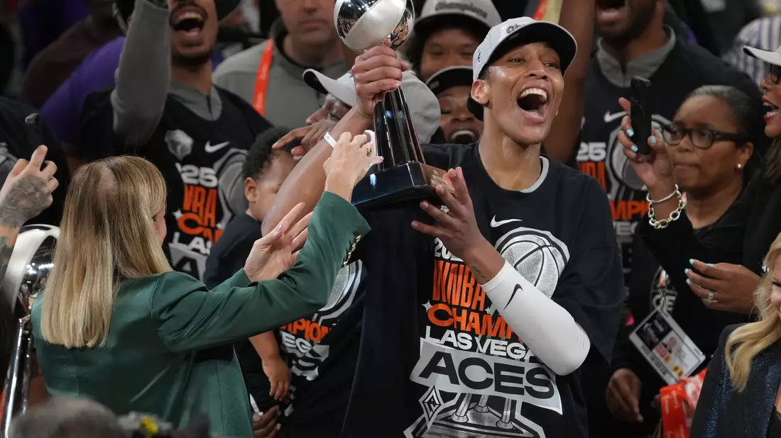 A'ja Wilson hat die Las Vegas Aces zur dritten Meisterschaft in der WNBA geführt. - Bild: Rick Scuteri/AP/dpa