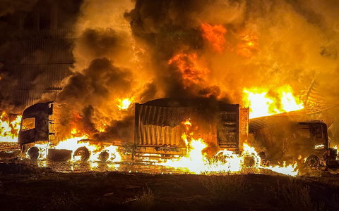 Russland verübt im Gebiet Odessa immer wieder Drohnenschläge gegen die Energieinfrastruktur. (Archiv) - Foto: Uncredited/Ukrainian Emergency Service/AP/dpa