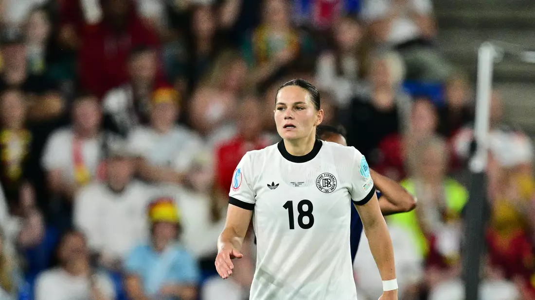 Leipzigs Giovanna Hoffmann könnte das Halbfinale der Nations League verpassen. - Bild: Sebastian Christoph Gollnow/dpa