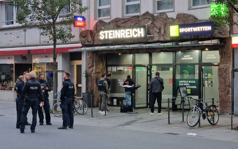 Es gibt drei Verletzte nach Schüssen in Gießen. - Foto: Carolin Eckenfels/dpa Es gibt drei Verletzte nach Schüssen in Gießen. - Foto: Carolin Eckenfels/dpa