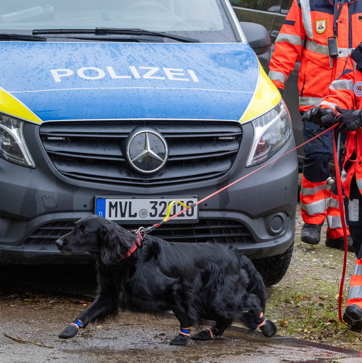 Auch leerstehende Gebäude werden abgesucht. - Foto: Stefan Sauer/dpa