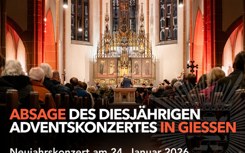 Mittelhessen: Gießen: Absage des Adventskonzerts des Polizeipräsidiums Mittelhessen 2025 in Gießen - Einladung zum Neujahrskonzert am 24.01.2026 in Gießen - Foto: presseportal.de