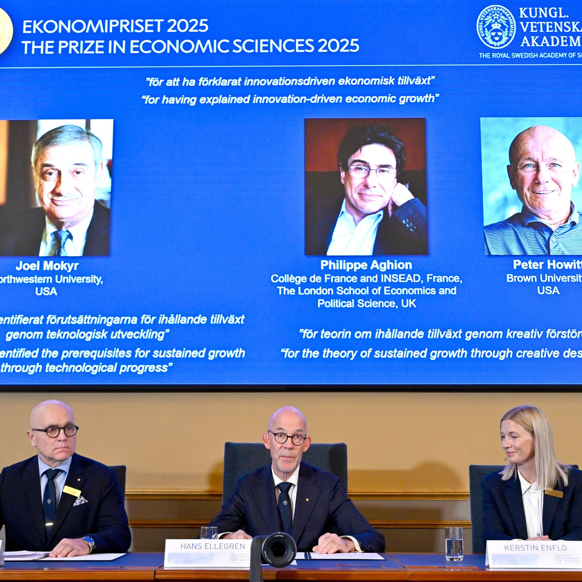 Verkündet werden die Wirtschaftsnobelpreisträger traditionell in der Königlich-Schwedischen Akademie der Wissenschaften. - Foto: Anders Wiklund/TT News Agency/AP/dpa