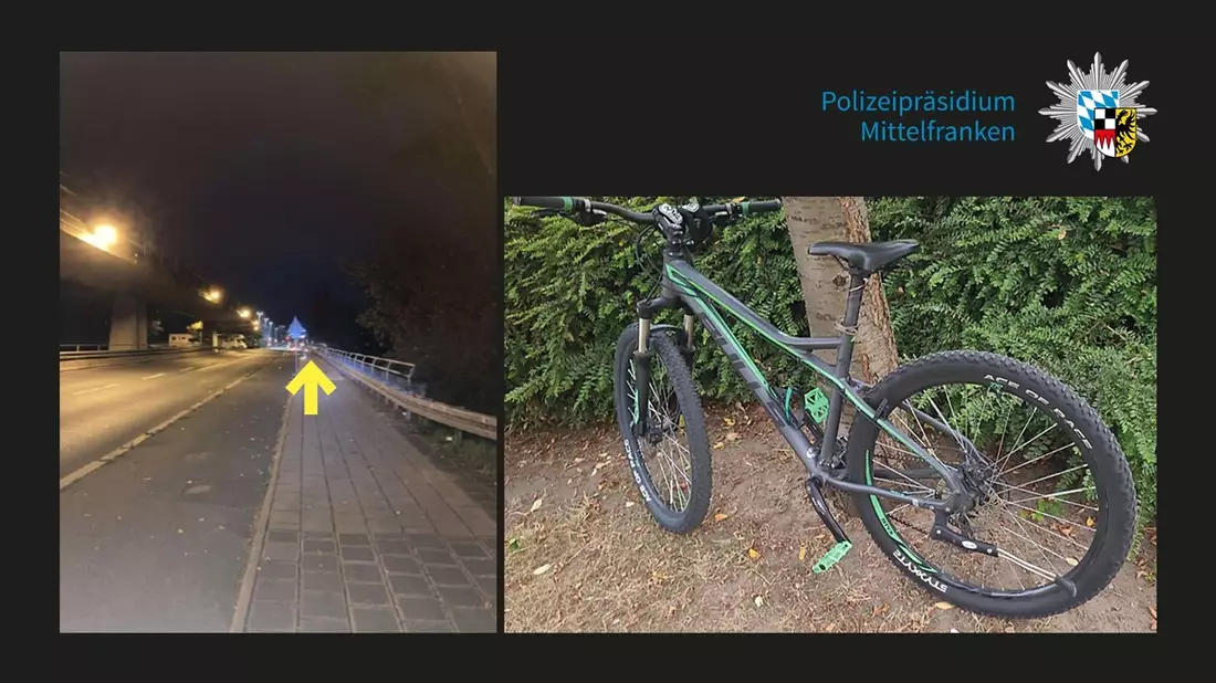 POL-MFR: (967) Unbekannter warf Fahrrad von Brücke auf fahrendes Wohnmobil - Ermittlungen wegen versuchten Mordes - Bild: presseportal.de
