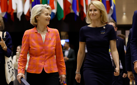 Wollen deutlich mehr Tempo beim Thema Verteidigung: EU-Kommissionspräsidentin Ursula von der Leyen und die EU-Außenbeauftragte Kaja Kallas. (Archivbild) - Foto: Geert Vanden Wijngaert/AP/dpa