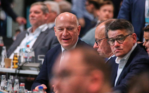 Kai Wegner, Friedrich Merz, Boris Rhein (Archiv) - Foto: über dts Nachrichtenagentur