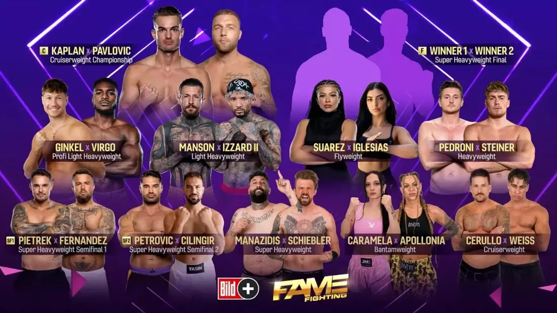 Fame Fighting 3: Das große Messen in Essen der Reality-Stars morgen live bei BILD.de / Promibox-Event des Jahres am Samstag, 18. Oktober 2025 um 18.00 Uhr live und exklusiv mit BILDplus Fight-Pass - Bild: presseportal.de