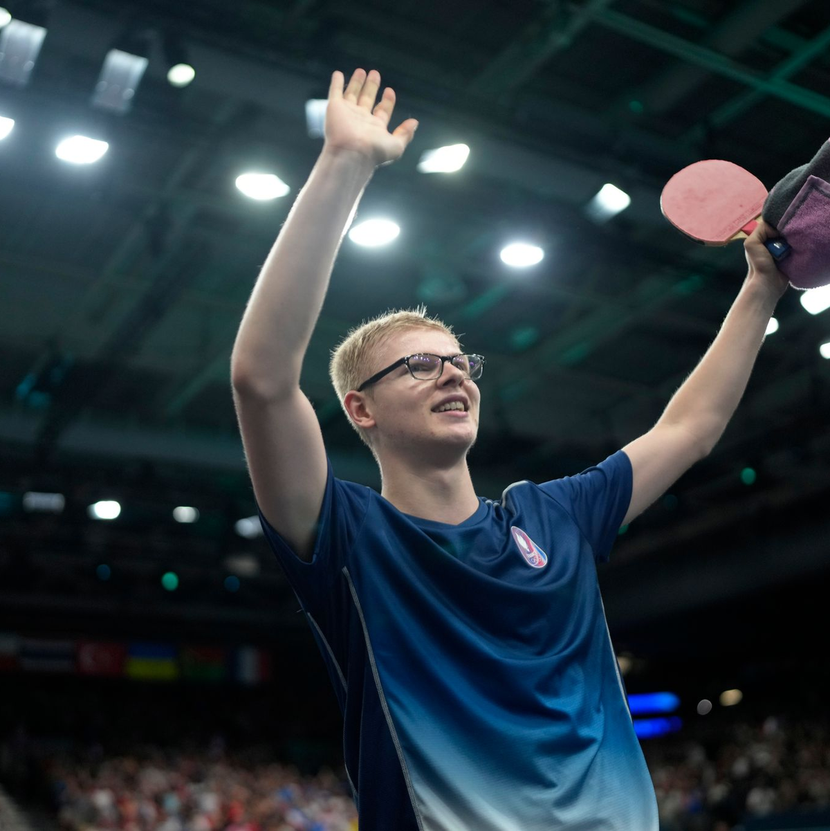 Frankreichs Tischtennis-Star Felix Lebrun. - Foto: Petros Giannakouris/AP/dpa
