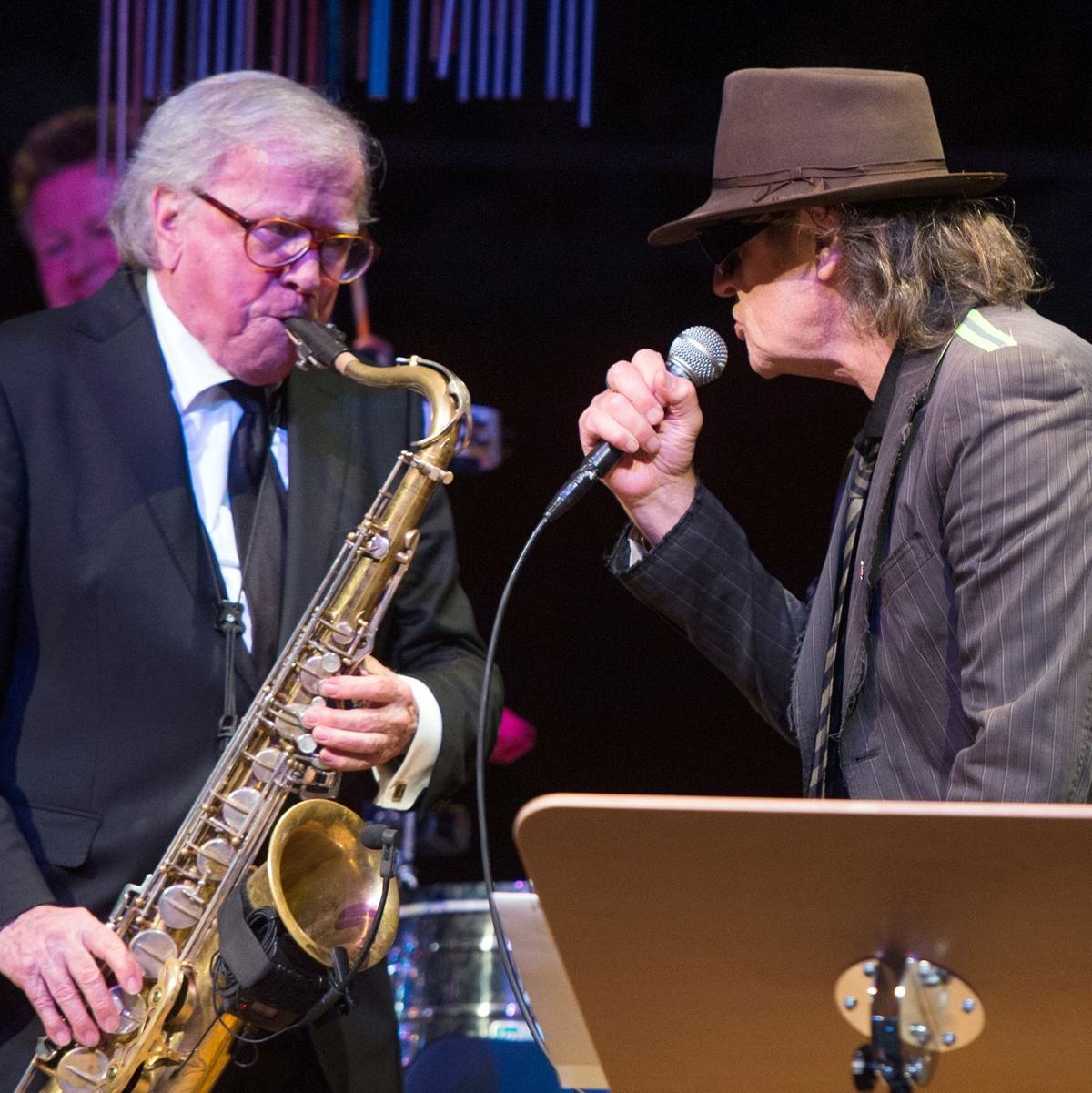  Saxophonist Klaus Doldinger machte auch mit Udo Lindenberg Musik - hier 2016 in Düsseldorf. (Archivbild) - Foto: picture alliance / dpa