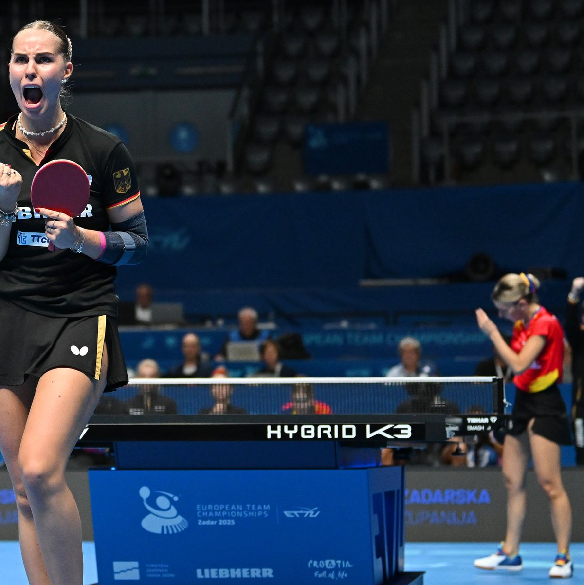 Tischtennis-Star Annett Kaufmann. - Foto: Manfred Schillings/dpa