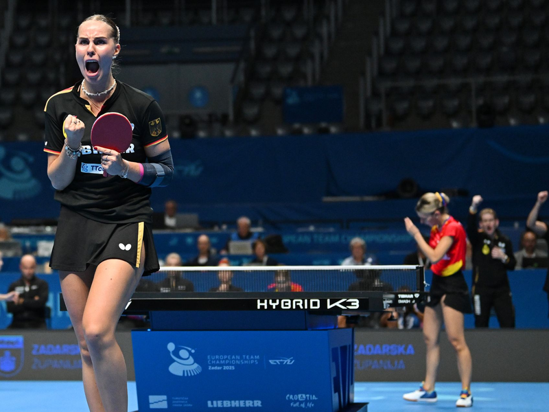 Tischtennis-Star Annett Kaufmann. - Foto: Manfred Schillings/dpa