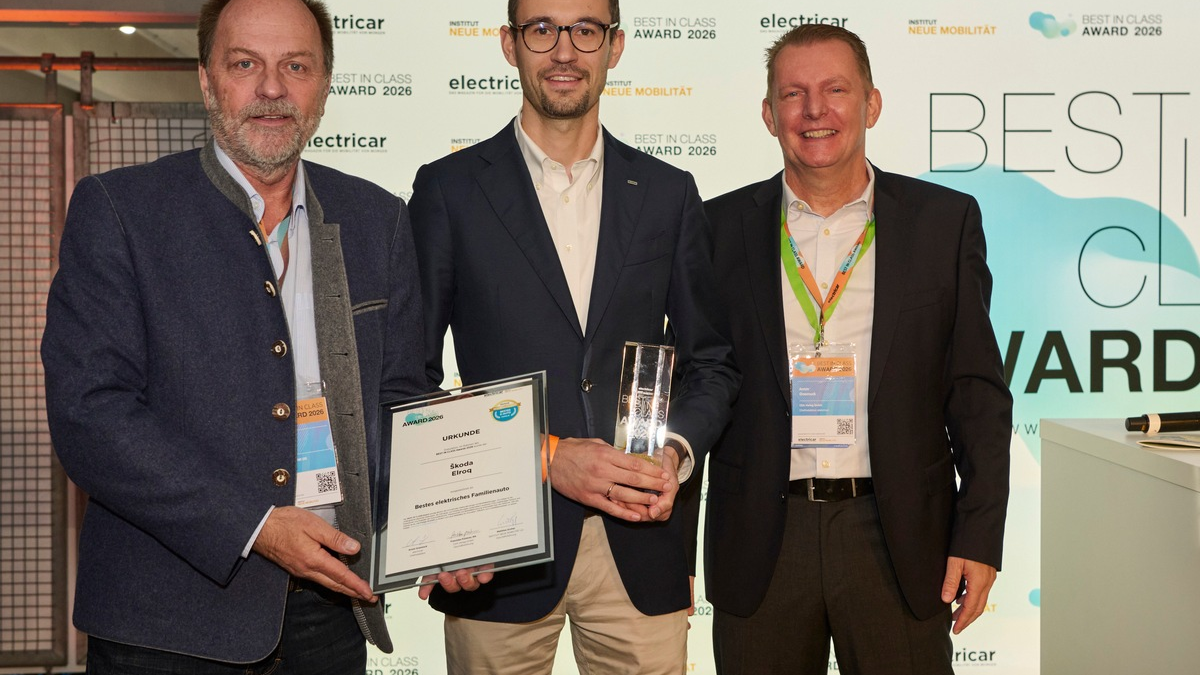 Doppelter Erfolg für den Škoda Elroq beim ‚Best in Class Award‘ 2026 - Foto: presseportal.de
