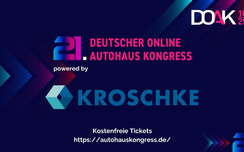 Partner der ersten Stunde / Sponsor Kroschke mit Beitrag zur digitalen Inventur beim 21. Deutschen Online Autohaus Kongress (DOAK) - Foto: presseportal.de